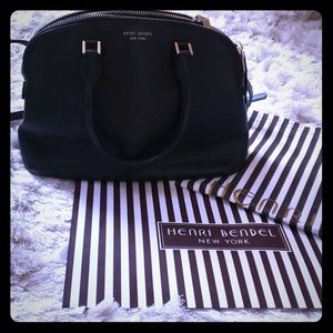 Henri Bendel Black Dalton Medium dome satchel